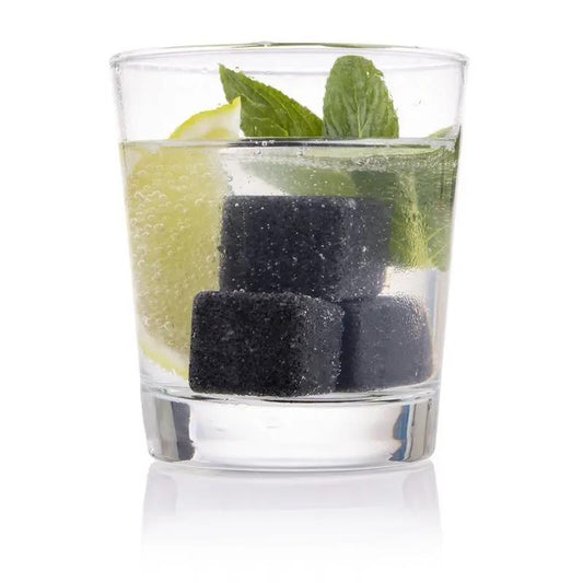 Bartender Premium Granite Gin Stones Set of 6 with Velvet Storage Pouch – Reusable & Odourless Drink Chillers